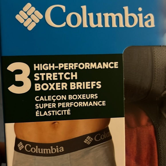 COLUMBIA Mens Boxer Briefs X-Large Stretch Tag Free Underwear 3 Pack No Fly - Picture 2 of 7